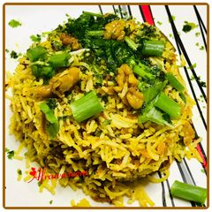 A picture of Carrots walnuts fried rice.