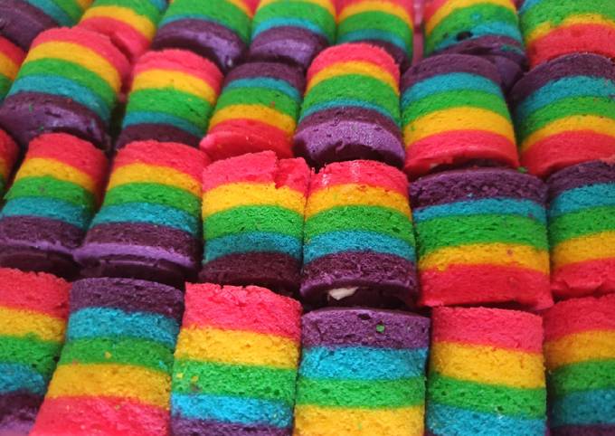 Easiest Way to Prepare Delicious Mini roll cake rainbow