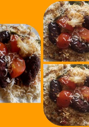 صورة لوصفة كبسة كفته و رز بسمتي