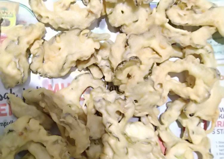 Cara Gampang mengolah Kripik pare renyah yang simpel