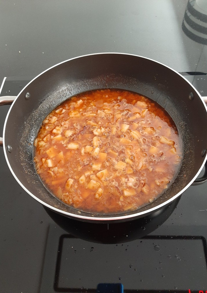 Una foto de Calamar con miel y sobrasada
