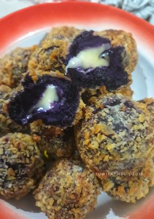 Foto resep Ubi ungu goreng isi keju