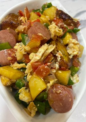 A picture of Stir fry plantain.