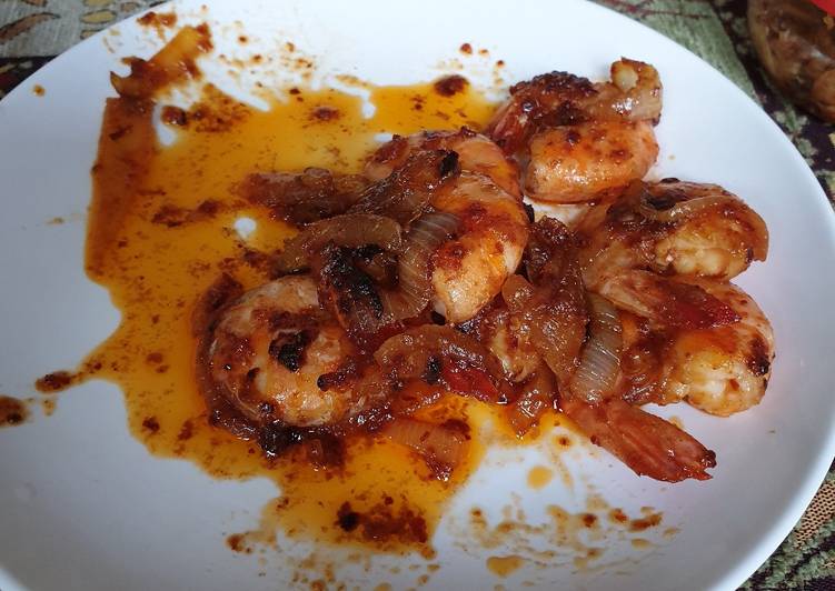 Resep Udang masak pedas super gampang, Bikin Ngiler