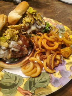 A picture of Brad's elk burgers.