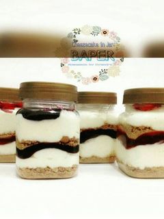 Foto resep Cheezecake "Baper" in jar ala Neng Dyandra Raras 😁