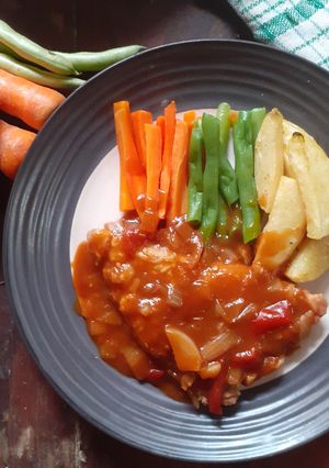 Foto resep Steak Telur Crispy dengan saus BBQ