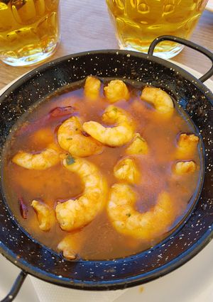 Una foto de Gambones al pil pil