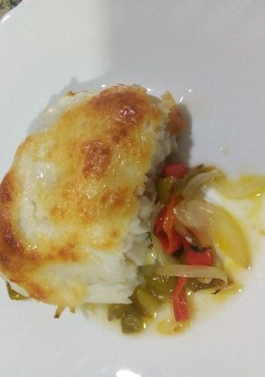 Una foto de Bacalao gratinado