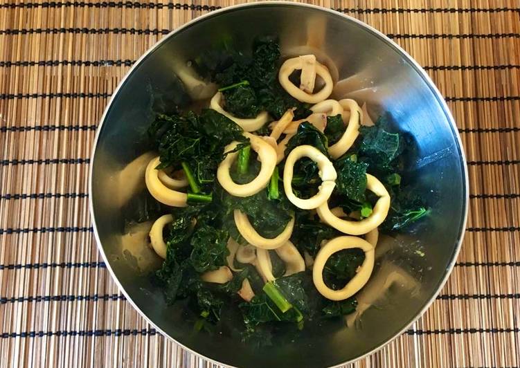 Calamari saltati con zenzero e salsa di soia