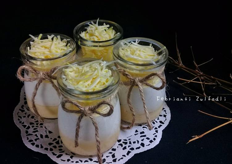 Puding busa susu keju