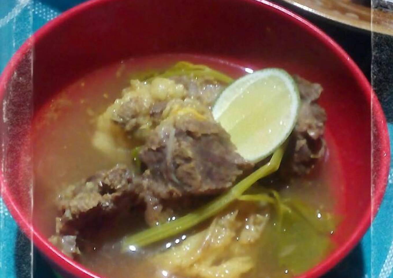 Soto daging sederhana