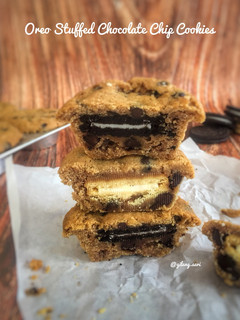 Foto resep Oreo stuffed chocolatechip cookies