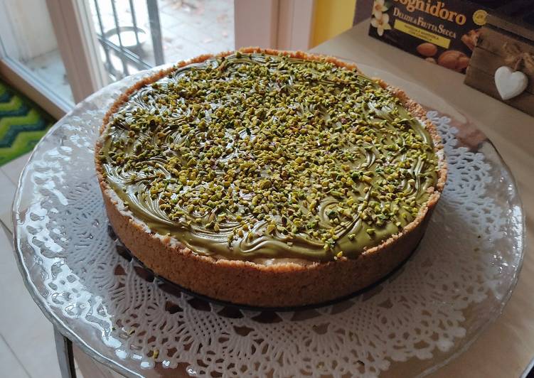 Cheesecake al pistacchio con crema di mascarpone