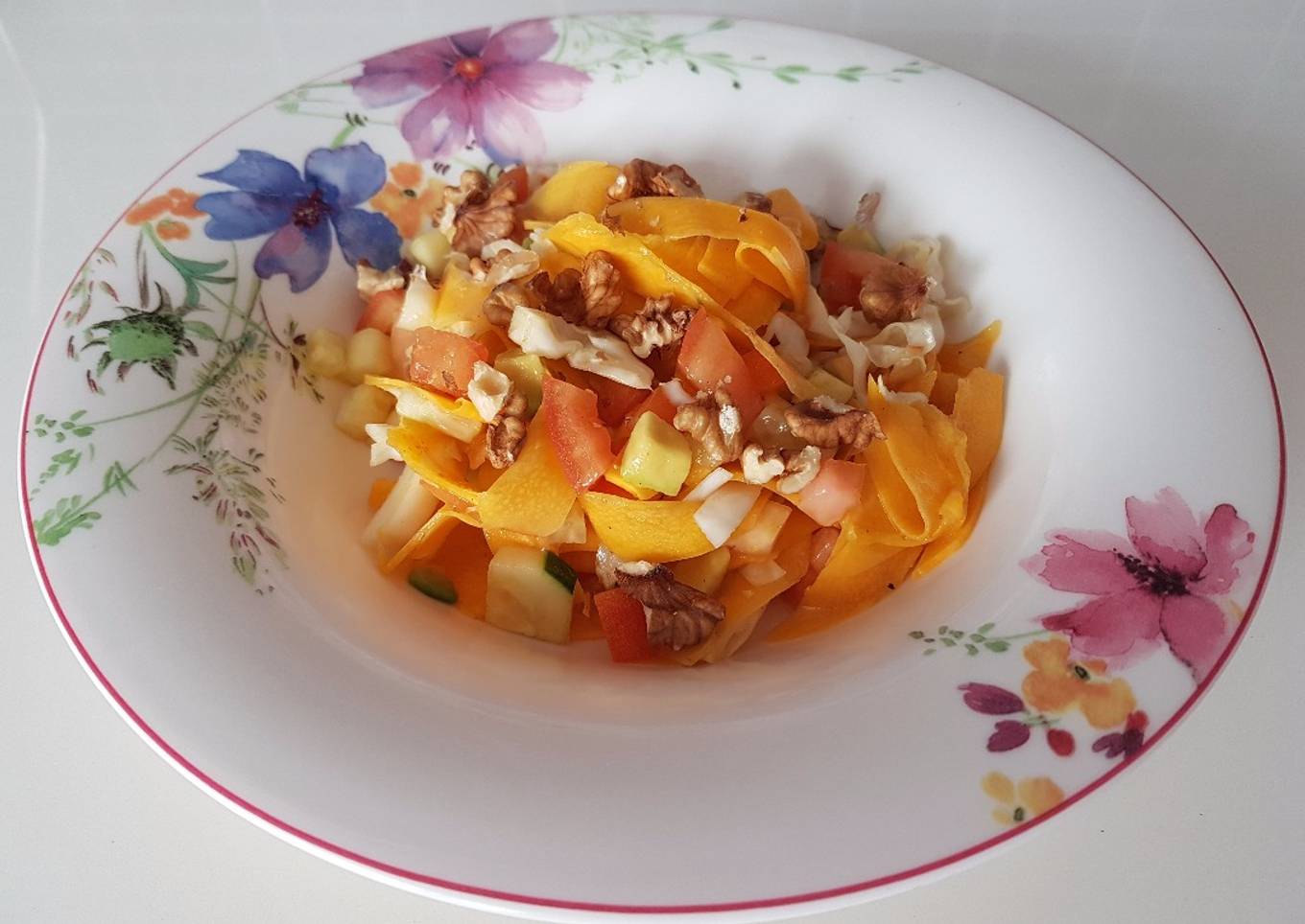 Ensalada de calabaza cruda