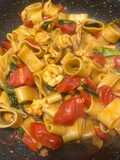 Calamarata allo scoglio nel BBQ