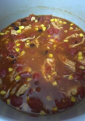 A picture of Chicken Taco soup.