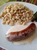 Mongetes amb botifarra d'all i julivert