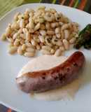 Mongetes amb botifarra d'all i julivert