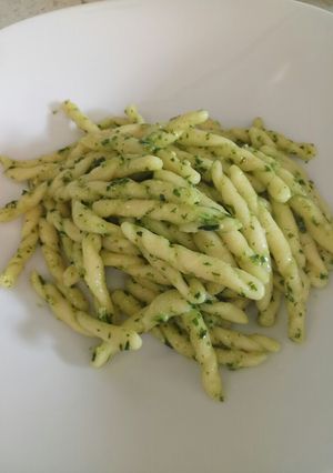 A picture of Pasta with pesto Genovese.
