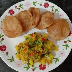 A picture of Poori bhaji.
