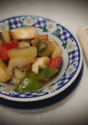 Une photo de Salade de fruits a l'eau de fleur d'oranger ❤