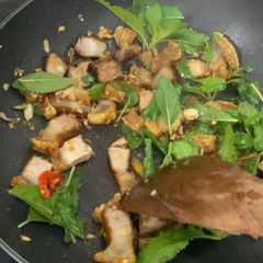 Stir-Fried Crispy Pork With Basil A picture of Stir-Fried Crispy Pork With Basil.