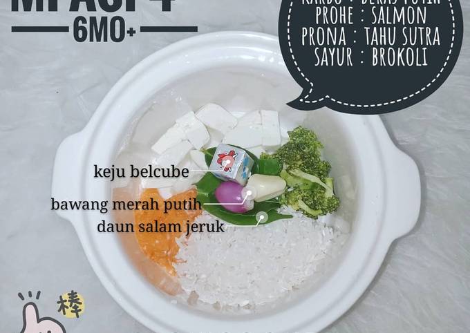 Menu Mpasi 4bintang 6mo+ Salmon Brokoli