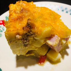 A picture of Meat Lovers Potato O’Brian Breakfast Casserole 🥘.