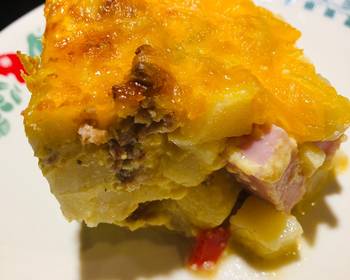 Easy Serving Recipe Meat Lovers Potato OBrian Breakfast Casserole  Delicious and Healthy