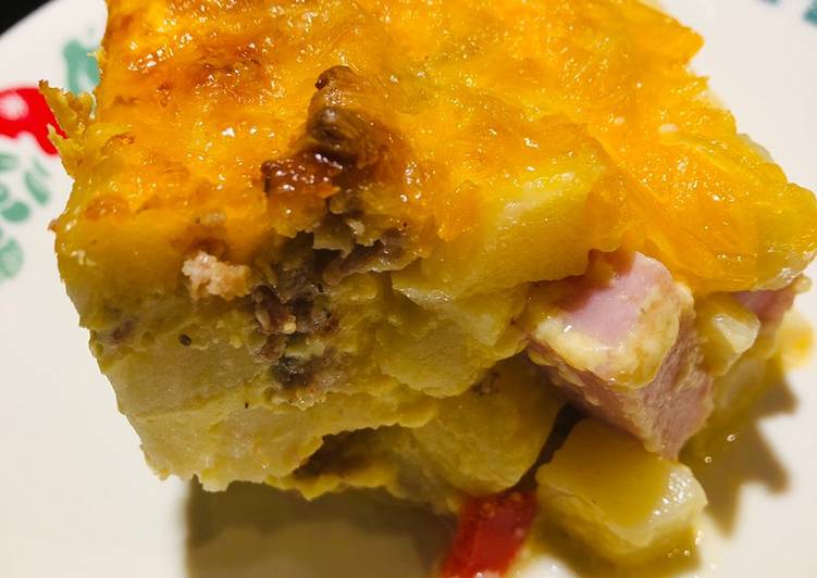 meat lovers potato obrian breakfast casserole ? recipe main photo