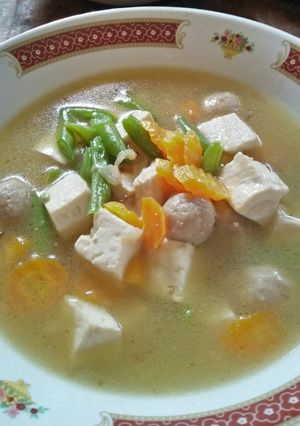 Foto resep Sop bakso tahu wortel buncis sederhana