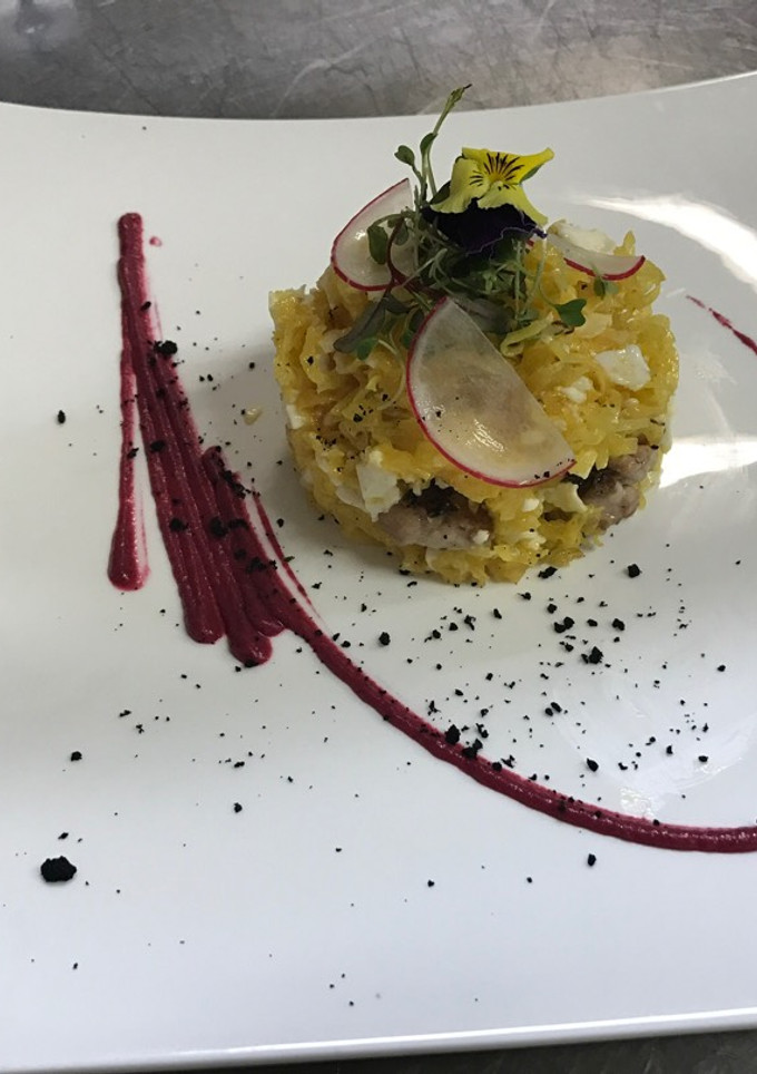 Una foto de Revuelto de Bacalao Dorado
