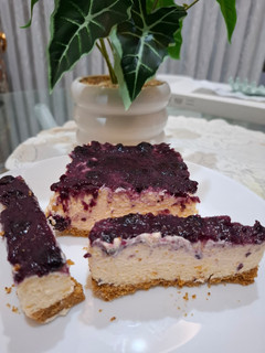 Foto resep Unbaked Blueberry Cheesecake
