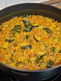 Lentejas peladas con calabacín y especias Ras el Hanout