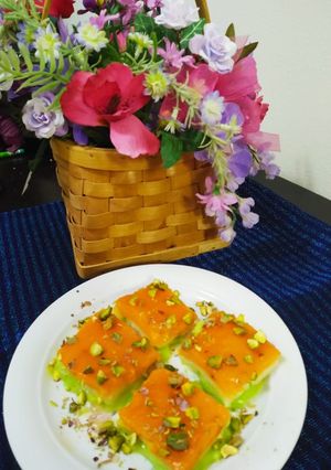 A picture of Milky karachi halwa.