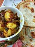 Kerela Egg Roast/Nadan Mutta Roast and Malabar Paratha