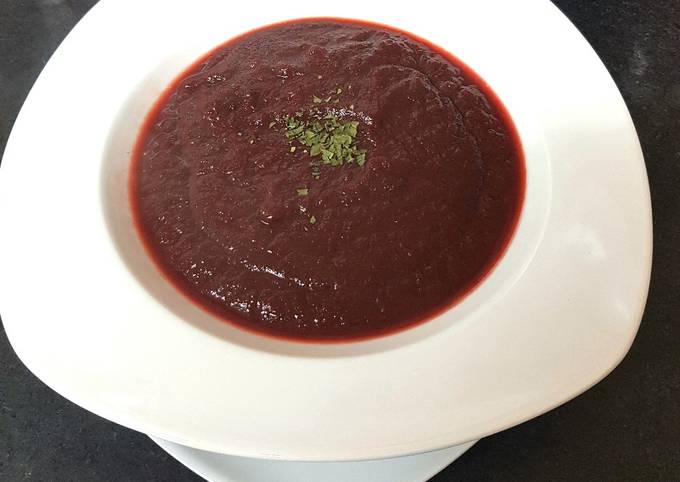 Step-by-Step Guide to Prepare Favorite My Thick Sweet Tasting Beetroot,Corriander Soup 😘
