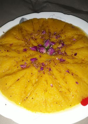 عکسی از دستور حلوا شیر💛