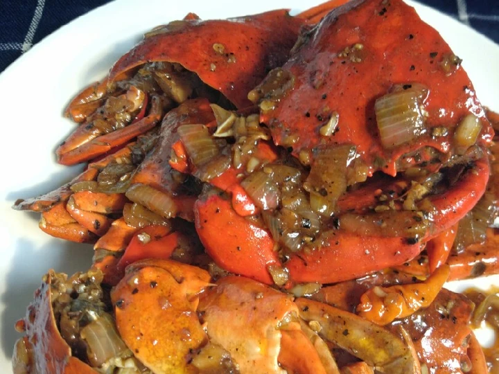 Langkah Gampang Menyiapkan Resep Kepiting Lada Hitam pedas yang Uenak Anti Ribet, Lezat