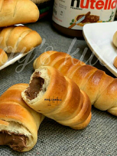 A picture of Nutella stuffed caterpillar buns.