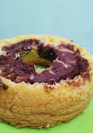 Foto resep Marble cake teflon (resep praktis, antigagal)