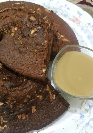 عکسی از دستور کیک کاکائویی گردو