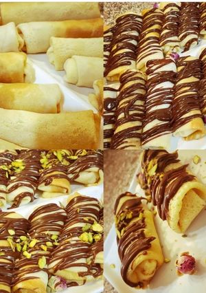 صورة لوصفة كريب بحشوة القشطة 🍝🍯