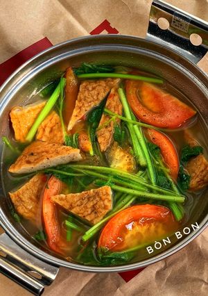 Hình của món Chả Cá Nhồng Nấu Ngót.