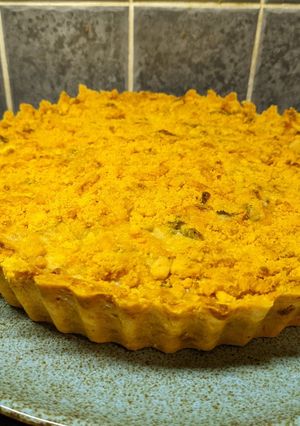 A picture of Tuna flan.
