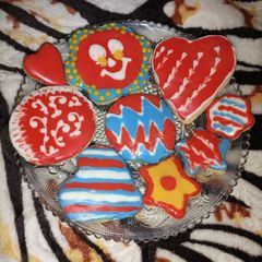 Royal icing Sugar cookies A picture of Royal icing Sugar cookies.