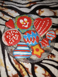 A picture of Royal icing Sugar cookies.
