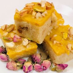 A picture of Sago barfi.