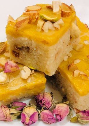 A picture of Sago barfi.